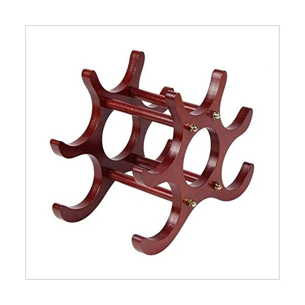 DEUYO Casier à vin en Bois casier à vin sur Pied casier à vin de Table casier à vin comptoir - Peut contenir 6 Bouteilles de 