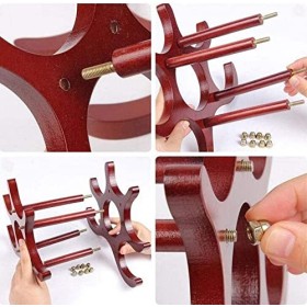 DEUYO Casier à vin en Bois casier à vin sur Pied casier à vin de Table casier à vin comptoir - Peut contenir 6 Bouteilles de 