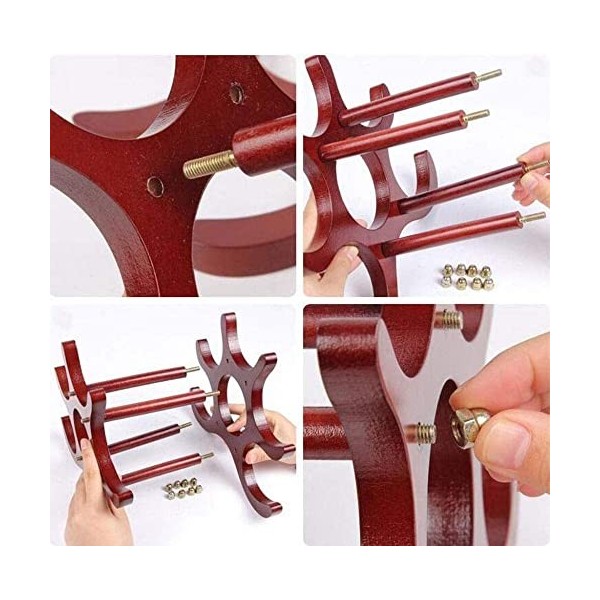 DEUYO Casier à vin en Bois casier à vin sur Pied casier à vin de Table casier à vin comptoir - Peut contenir 6 Bouteilles de 