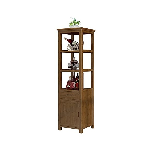 MOOWI Wine Cabinet Armoire à vin en Bois, Support de Bureau, Verre à vin, décoration, étagère de Rangement, vitrine for la Ma