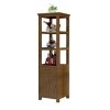 MOOWI Wine Cabinet Armoire à vin en Bois, Support de Bureau, Verre à vin, décoration, étagère de Rangement, vitrine for la Ma