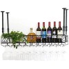 RatHozier Porte-Bouteille de vin casier à vin Suspendu avec Support en Verre et étagère, casier à Verre à vin, casier à Verre