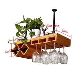 KOHARA Cadre de Verre à vin en Verre Casier à vin européen en Bois Massif/Bar Casier à vin créatif, Porte-Verre à vin, Porte-