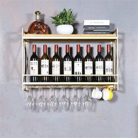Casier à vin Casier à vin mural Porte-bouteille de vin créatif Support de verre à vin suspendu Support de verres à pied en mé