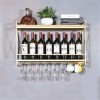 Casier à vin Casier à vin mural Porte-bouteille de vin créatif Support de verre à vin suspendu Support de verres à pied en mé