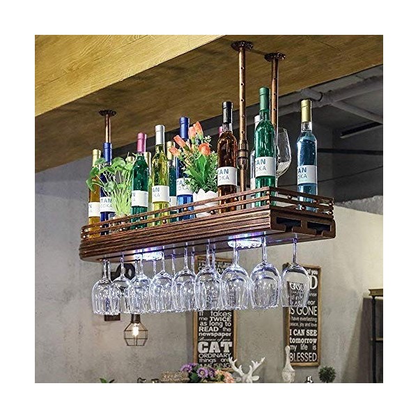 Casier À Vin Casier À Vin Domestique Cadre en Verre Suspendu en Fer Forgé Européen 60 Cm, 80 Cm, 100 Cm De Long Taille en Opt