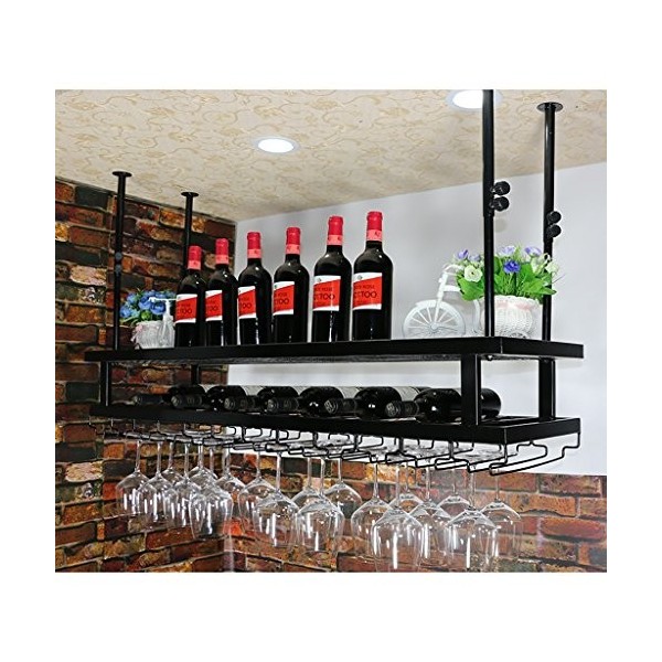 Casier à vin en Fer Support de Verre Suspendu casier à vin casier à vin Rouge présentoir de Bar Support de Table de Bar à le