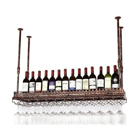 NufiyA casier à vin Casier à vin en métal/Porte-gobelet à vin Rouge Suspendu/Porte-Verre Suspendu à lenvers/Bar à la Maison 