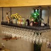 NufiyA casier à vin Casier à vin en métal/Porte-gobelet à vin Rouge Suspendu/Porte-Verre Suspendu à lenvers/Bar à la Maison 