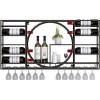 QLXHL Présentoir à vin Mural en Fer, casier à vin Mural pour Bouteilles de vin, Support à vin avec étagères, présentoir de St