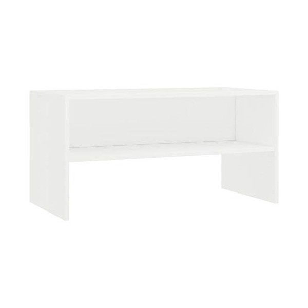 BaraSh Meuble TV Blanc 80 x 40 x 40 cm Aggloméré,Meuble TV,Table TV,Ensemble Meuble TV