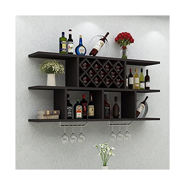 LaxTo Casier à vin en Bois Armoire à vin, casier à vin Mural Simple et Moderne, casier à vin décoratif, casier à vin en Treil