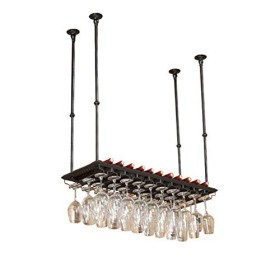 Porte-verres à pied en métal, support mural suspendu pour bouteilles de vin, support mural | Porte-verre à vin suspendu | Sup