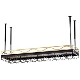 Casiers à vin autoportants Armoires Porte-vin Mural Casier à vin Suspendu avec Support en Verre et étagère, casier à Verres à