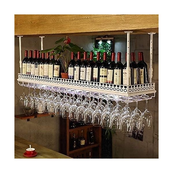 Casier À Vin Casier À Vin De Plafond, Bar, Restaurant, Suspendu, Casier À Verre À Vin, Support À Verre À Vin En Fer Rétro Eur