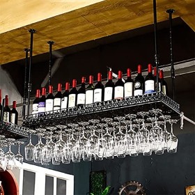 AARONG Casier à vin autoportant Armoires Support à vin Mural Casier à vin en métal Suspendu, Support de Verre à vin Suspendu 