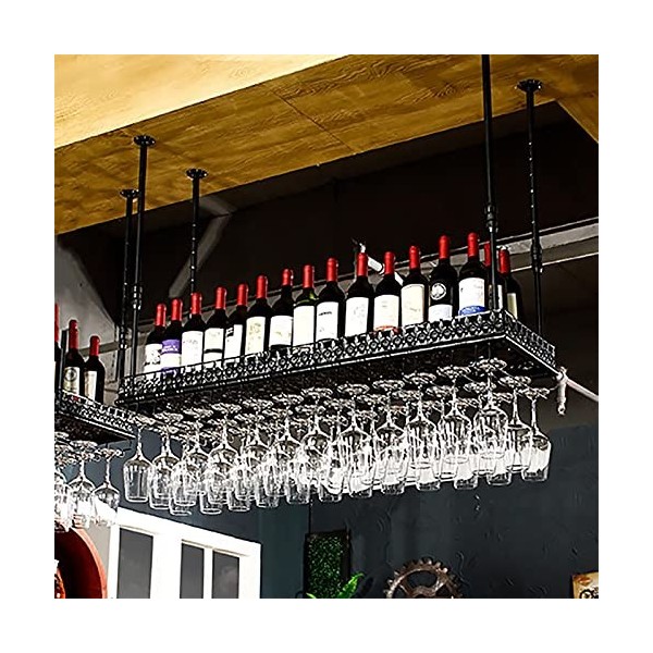 AARONG Casier à vin autoportant Armoires Support à vin Mural Casier à vin en métal Suspendu, Support de Verre à vin Suspendu 