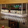 OLins Bar Restaurant Suspendu Verre À Vin Rack Européen Rétro Fer Verre À Vin Suspendu Support Gobelet Support Étagère Pour C
