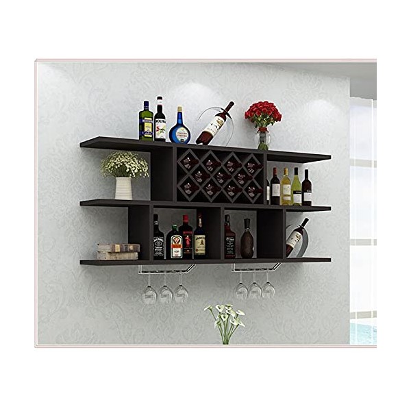 Casier à vin en bois Armoire à vin, support mural simple et moderne pour salle à manger, casier à vin décoratif, casier à vin