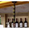 Verre à vin en Verre Cadre Barre Suspension comptoir de Bar casiers à vin Restaurant ménage casier à vin à lenvers rétro Fer