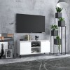 VEEKI Meuble TV, Meuble TV Suspendu, Meuble, Meuble TV avec Rangement，Meuble Industriel, Convient pour Salon ou Chambre, avec