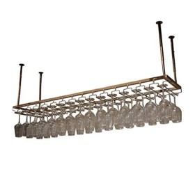 PJQUEKAIPJ Casier à vin, Bar, Restaurant, Suspendu, casier à Verres à vin, Acier Inoxydable, casier à Verres à vin, Porte-gob