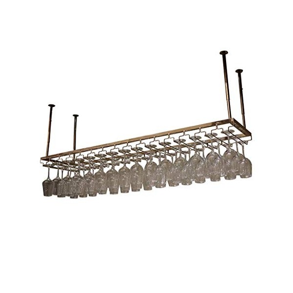 PJQUEKAIPJ Casier à vin, Bar, Restaurant, Suspendu, casier à Verres à vin, Acier Inoxydable, casier à Verres à vin, Porte-gob