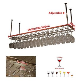 PJQUEKAIPJ Casier à vin, Bar, Restaurant, Suspendu, casier à Verres à vin, Acier Inoxydable, casier à Verres à vin, Porte-gob