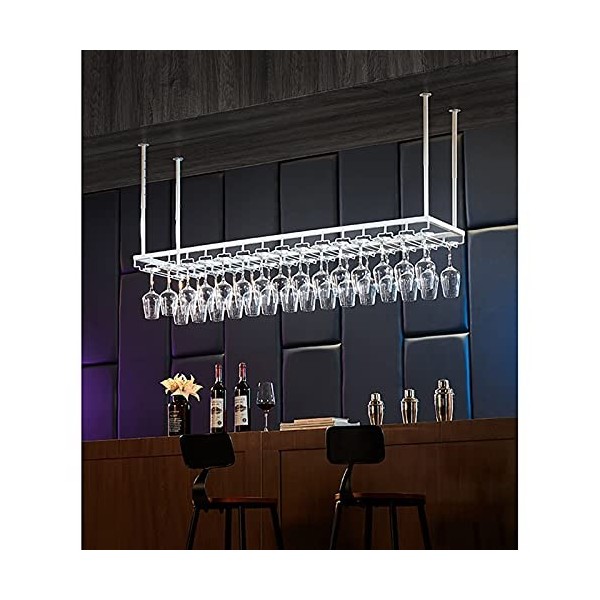 Étagère de plafond pour casier à vin, casier à vin suspendu, casier à verres à vin, cintre de bar de luxe léger/casier à vin/