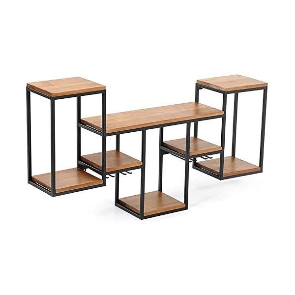 Porte-Bouteille Barware Bois Casier À Vin Nordique Tenture Murale Casier À Vin Treillis Simple Restaurant Décoration Armoire 