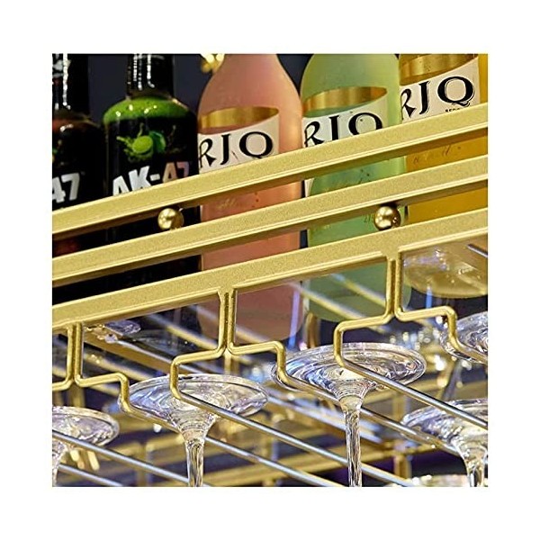 Casier à vin suspendu avec support en verre et étagère, support à verres à vin, décoration de la maison à lenvers, étagère d