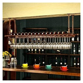 Casier à vin suspendu avec support en verre et étagère, casier à vin au plafond, casier à verre suspendu, casier à vin, prése