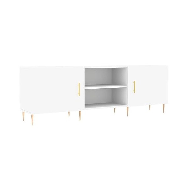 vidaXL Meuble TV chêne fumé 150x30x50 cm Bois dingénierie