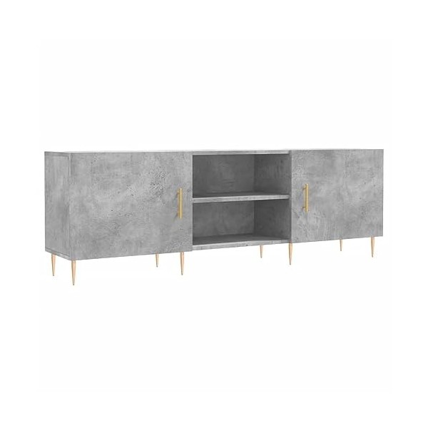 vidaXL Meuble TV chêne fumé 150x30x50 cm Bois dingénierie