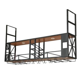 Casier à vin suspendu industriel, étagères flottantes pour unité de bar, support à vin mural pour bar à la maison, casier à v