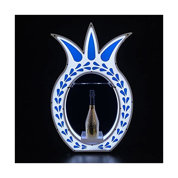 Présentoir à vin de bar, présentoir à bouteilles de vin, présentoir à bouteilles à LED, présentoir coloré à LED dananas, cas