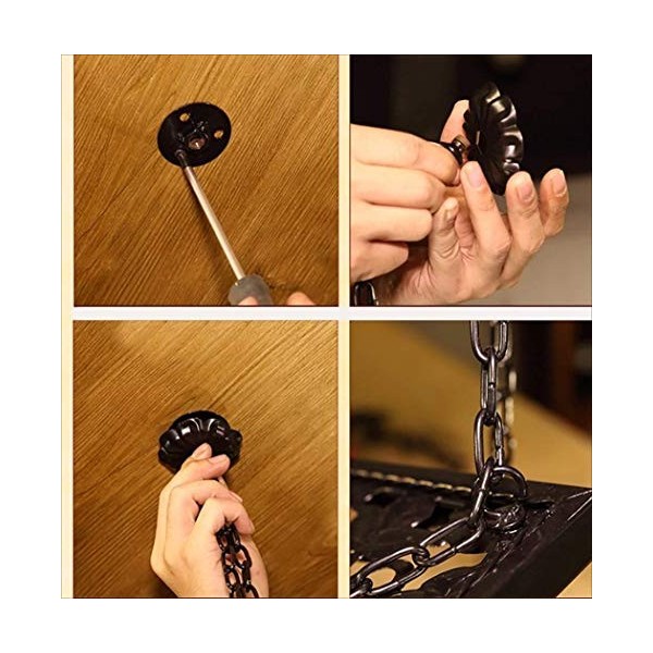 GttuiT Casier À Vin Bar Comptoir Bar Restaurant Ménage Support en Verre sur La Tête Rétro Fer Casier À Vin, B, 60 * 31 Cm Vis