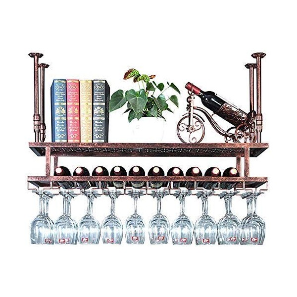 Casiers à vin autoportants Armoires Porte-vin mural Casier à vin en métal fixé au mur, porte-bouteille de vin, verres à pied,