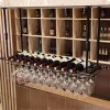 Présentoir à vin, casier à vin suspendu support daffichage de stockage de vin casier à verre à vin à lenvers casier à gobel