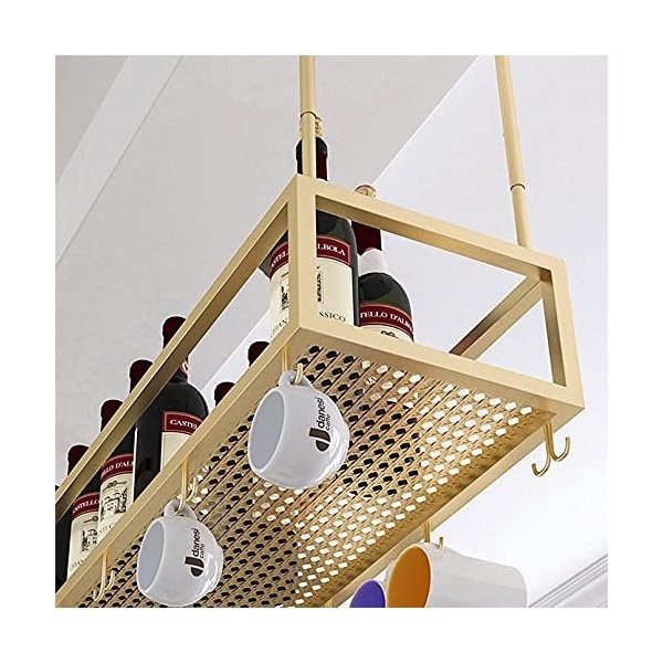 EVXOIJMS Casier À Vin Casier À Vin De Plafond, Bar Devant Le Restaurant Suspendu Casier À Verre À Vin Casier À Vin, pour Bar 