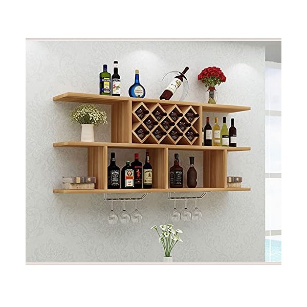 Casier à vin en bois Armoire à vin, support mural simple et moderne pour salle à manger, casier à vin décoratif, casier à vin