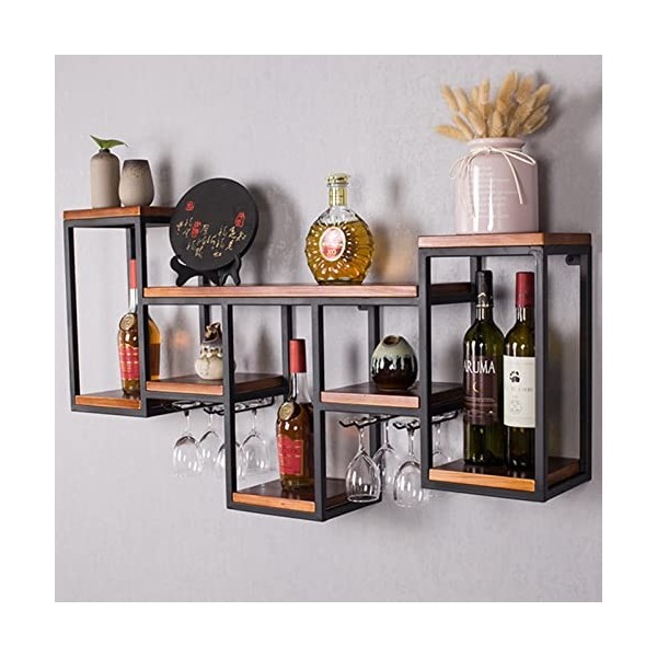 Casier à vin casier à Verres à vin, casier à vin Mural, Plantes Modernes Photo présentoir à vin Support de Rangement dans la 