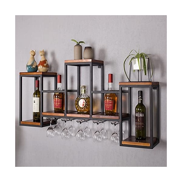 Casier à vin casier à Verres à vin, casier à vin Mural, Plantes Modernes Photo présentoir à vin Support de Rangement dans la 