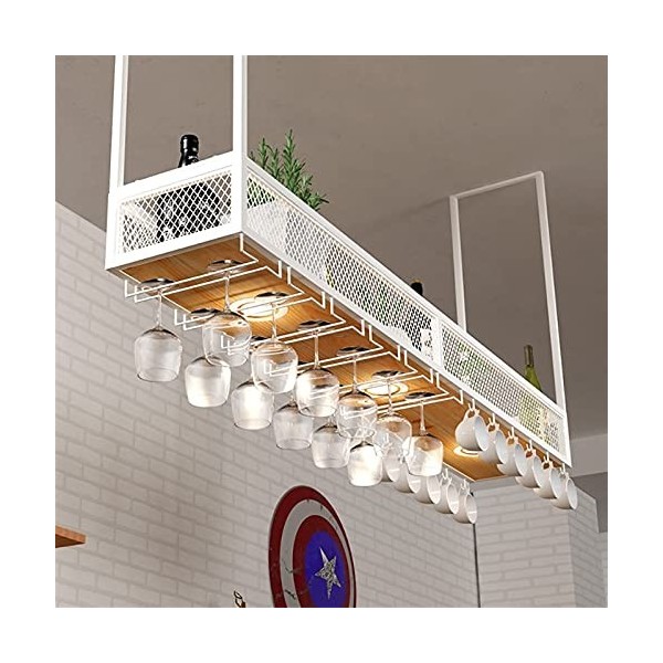 Porte-bouteille de vin, casier à vin suspendu, support de verre à vin, étagère, support de verre à vin, casier à verres à cha