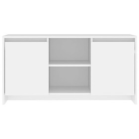 Meuble TV Blanc 102x37,5x52,5 cm Aggloméré