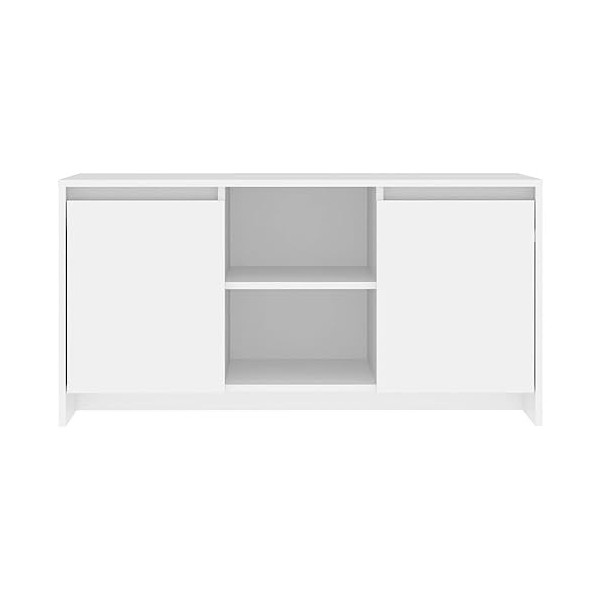 Meuble TV Blanc 102x37,5x52,5 cm Aggloméré