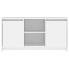 Meuble TV Blanc 102x37,5x52,5 cm Aggloméré
