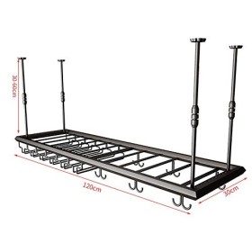 Porte-bouteille de vin casier à vin en métal suspendu, casier à bouteilles de vin en fer/casier à verres à vin suspendu, 2 po