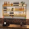 Casier à vin Organisateur Rack Casier À Vin Lumière Tenture Murale Armoire À Vin Bar Comptoir Décoration De Fond Casier À Ver