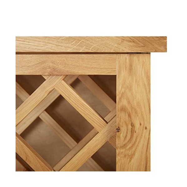 TEKEET Meuble à vin en chêne massif pour 11 bouteilles 80 x 32 x 80 cm